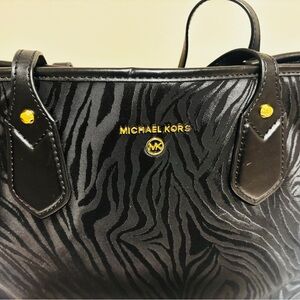 Michael Kors Black Zebra Print Handbag